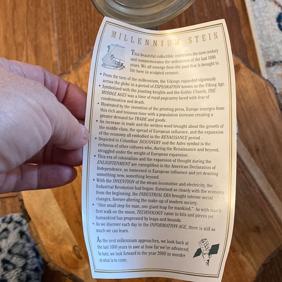 Vintage MILLENNIUM embossed stein mug - Picture 15 of 16